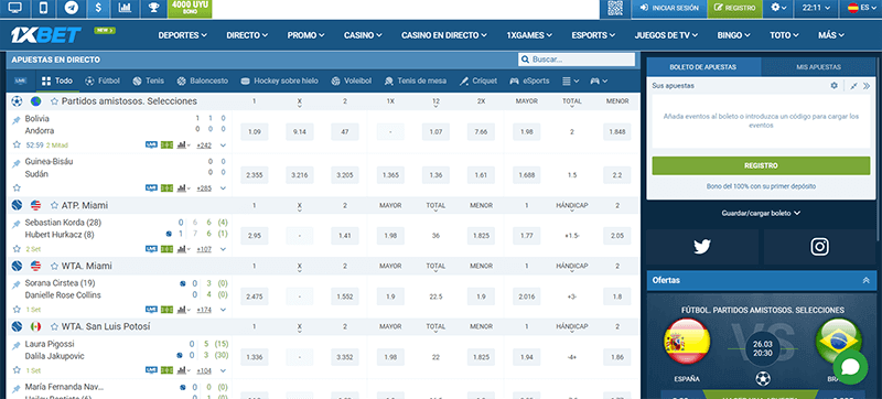 Apuestas Deportivas 1xbet