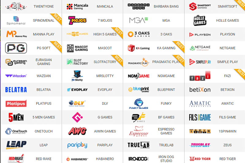 Proovedores de Software 1xBet